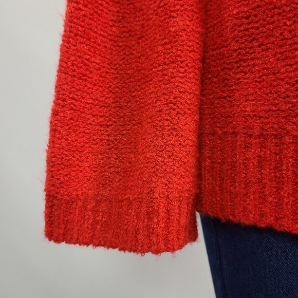 Grace & Lace Red Cotton Blend Knit Belle Sleeve Sweater Size S/M - Picture 5 of 14